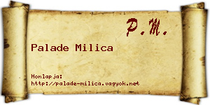 Palade Milica névjegykártya